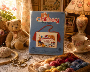 Vintage 1981 Jiffy Stitchery Girl's Room Crewel Kit Donna Yuon #655 NEW Sealed
